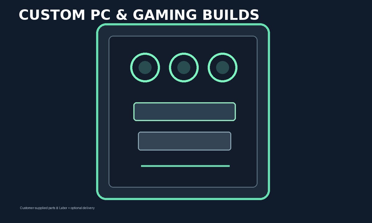 Illustrative custom gaming desktop
