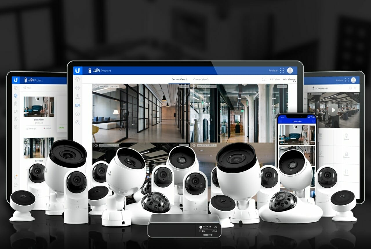UniFi Protect security camera and monitoring equipment example supplied by customer